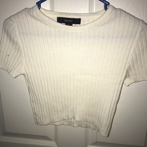 Cream crop top